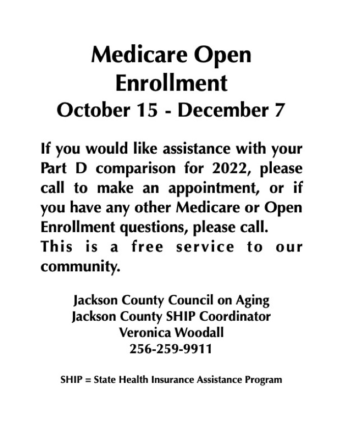 Medicare Open Enrollment Announcement